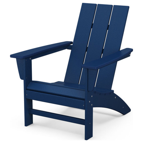 Polywood Modern Adirondack Chair, Navy