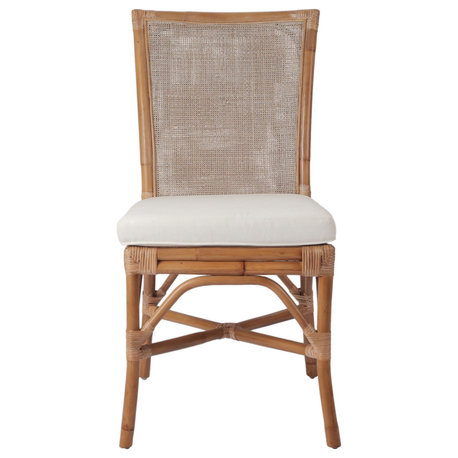 Tatum Rattan Side Chair, Canary Brown