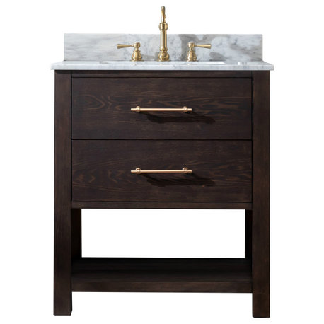 Windwood 30" Bathroom Vanity, Brown Oak