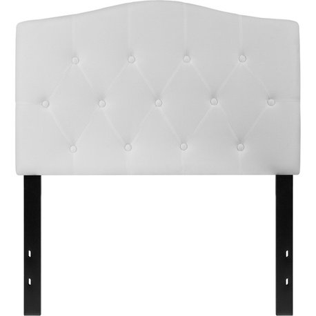 Twin Headboard-White Fabric