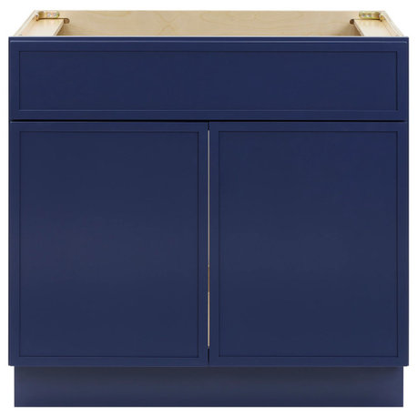 Vanity Art Birch Plywood Single Base Storage Cabinet, Blue, 33"