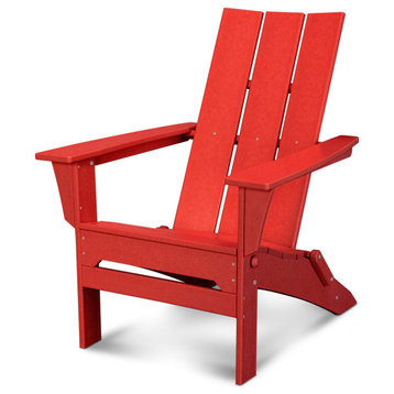 Modern Folding Adirondack, Sunset Red