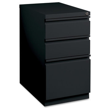 Lorell Mobile File Pedestal, 15"x20"x27.8", Letter, Black