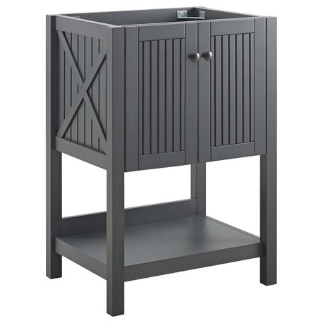 Steam 23" Bathroom Vanity Cabinet (Sink Basin Not Included), Gray