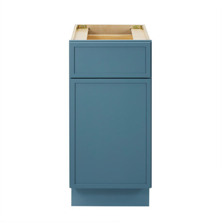 Vanity Art Birch Plywood Single Base Storage Cabinet, Sea Green, 15"