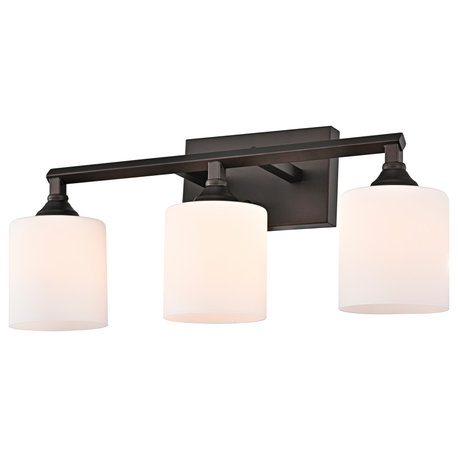 CHLOE Lighting Jane Contemporary 3-Light Bath Vanity Fixture, Rubbed Bronze