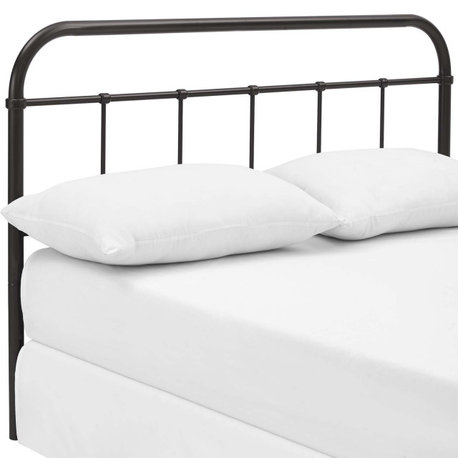 Serena Queen Steel Headboard, Brown