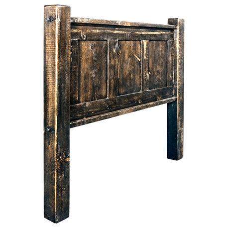 Big Sky Collection Rugged Sawn Panel Headboard, Twin, Jacobean Stain