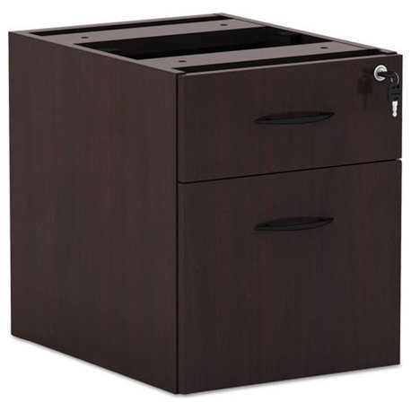 Alera Valencia Series 3/4 Box/File Pedestal, 15 5/8"x20 1/2"x19 1/4", Mahogany