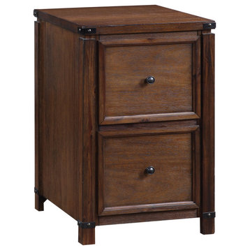 Baton Rouge 2 Drawer File Cabinet, Brushed Walnut Finish