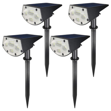 Smart LED Spotlights IP67 Waterproof Powered Wall 2-In-1 Wireless 4-Pack