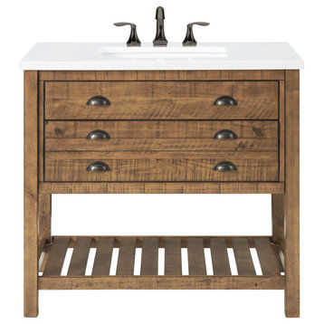 Monterey 37-inch Bathroom Vanity, Natural