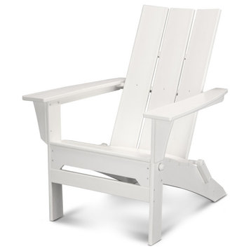 Modern Folding Adirondack, White