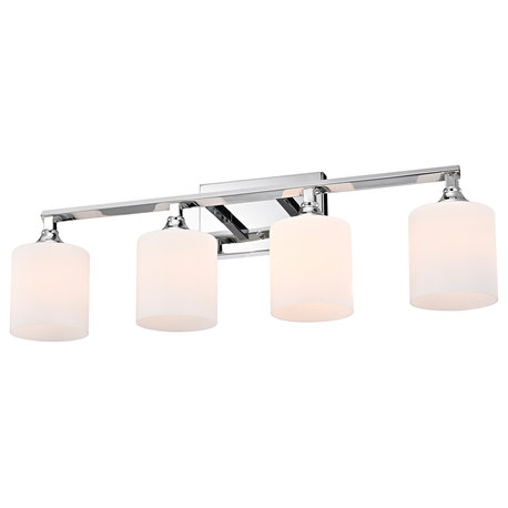 CHLOE Lighting Jane Contemporary 4-Light Chrome Bath Vanity Fixture