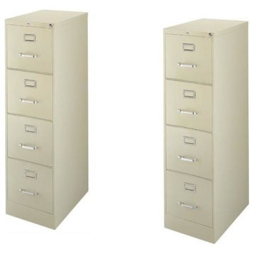 2500 Series 2 Piece Value Pack 4 Drawer Letter File Cabinet in Putty