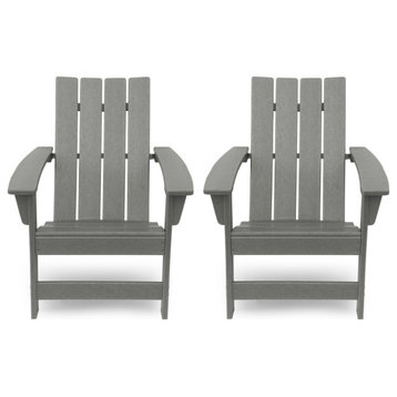 Van Outdoor Adirondack Chair, Set of 2, Gray