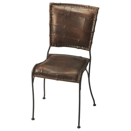 Butler Maverick Iron & Leather Side Chair