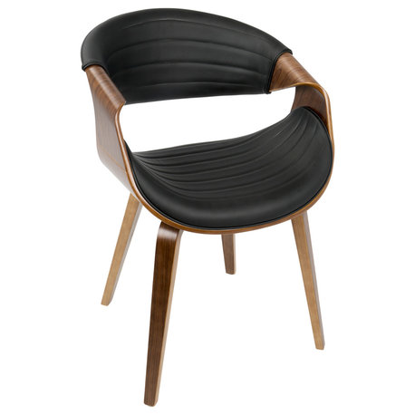 The Aria Dining Chair, Walnut and Black