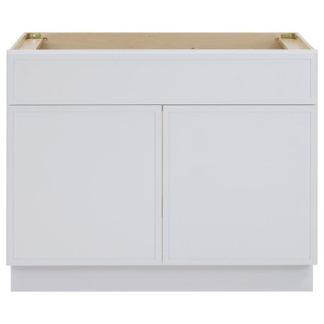 Vanity Art Birch Plywood Single Base Storage Cabinet, White, 39"