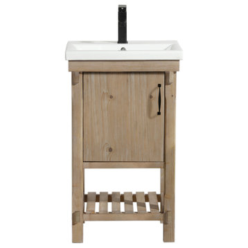 Marina 20.5" Bathroom Vanity, Weathered Fir Finish