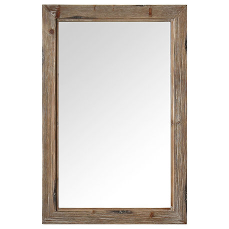 Legion Furniture Legion Furniture Mirror, Rustic Brown, 24"