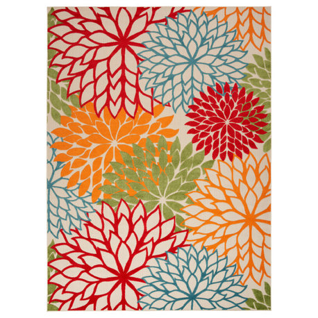 Nourison Aloha 9' x 12' Green Tropical Area Rug