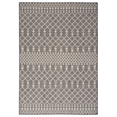 Nourison Positano 4' x 6' Charcoal Modern Rug