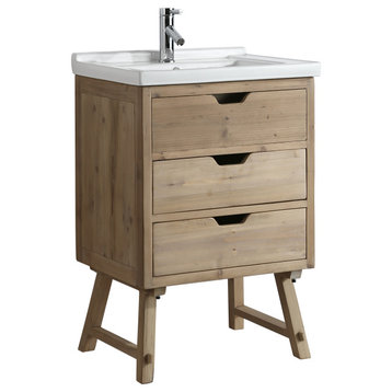 Fredric 24" Single Sink Vanity, Natural