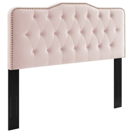 Sophia Tufted Performance Velvet Twin Headboard, Pink