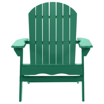 Cartagena Outdoor Acacia Wood Adirondack Chair, Dark Green