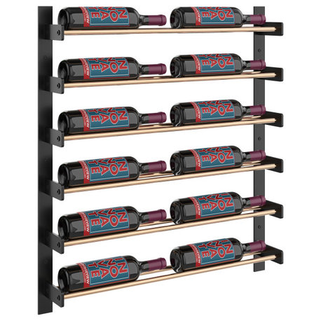 Evolution Wine Wall 30 2C (12 Bottles, Golden Bronze/Matte Black)