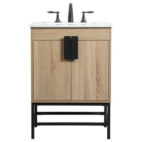 24" Single Bathroom Vanity, Mango Wood