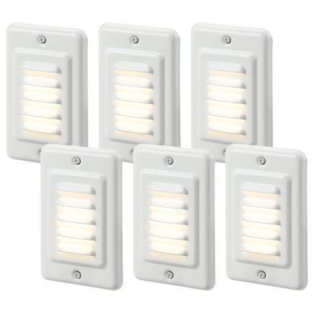 6-Pack 120V LED Step Lights Indoor, Low Watt Stair Light, 3000K Warm White