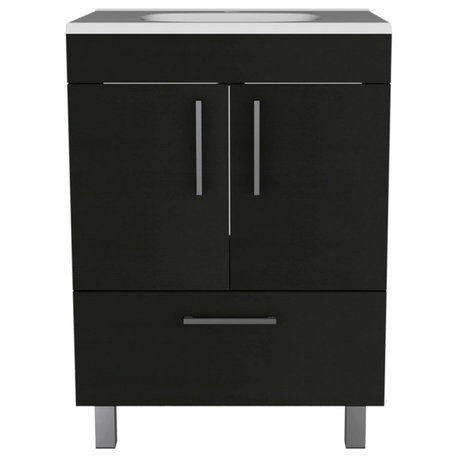 Otello Single Bathroom Vanity, Black