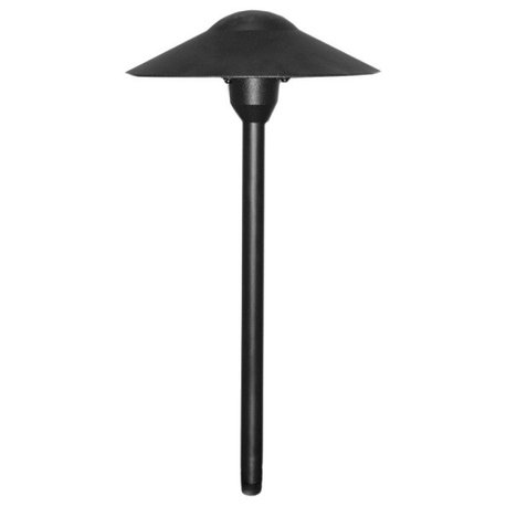 Low Voltage Landscape  Mushroom Light, Black, Halogen