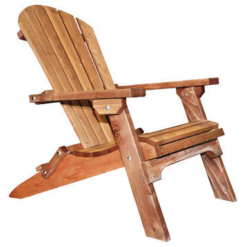 Montana Woodworks 15" Handcrafted Transitional Wood Adirondack Chair in Red