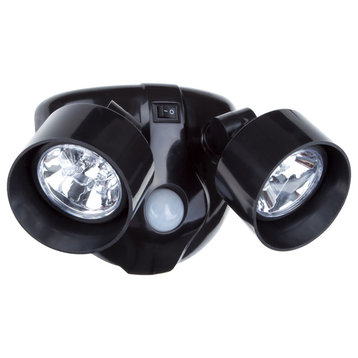 Everyday Home Dual Head Motion Activated 10 LED Security Lights, Black