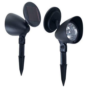 Pure Garden Outdoor Solar Yard Spot Lights, Set of 4