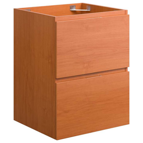 Scenic 18" Wall-Mount Bathroom Vanity Cabinet, Cherry Walnut