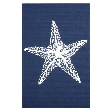 Nuloom Hacienda Starfish Indoor/Outdoor Rug, Navy 2'x4'