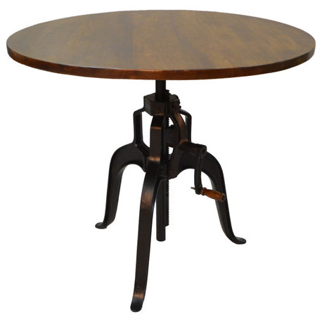 Bentley Adjustable Crank Table - Chestnut Top - Black Base