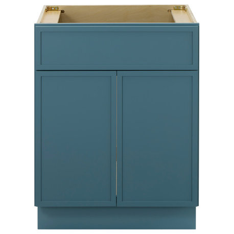 Vanity Art Birch Plywood Single Base Storage Cabinet, Sea Green, 24"