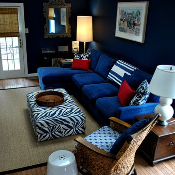 Bold Blue Family Room