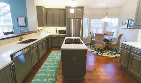 Gray Cabinets Update a Texas Kitchen