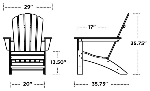 Nautical Adirondack Chair, Teak