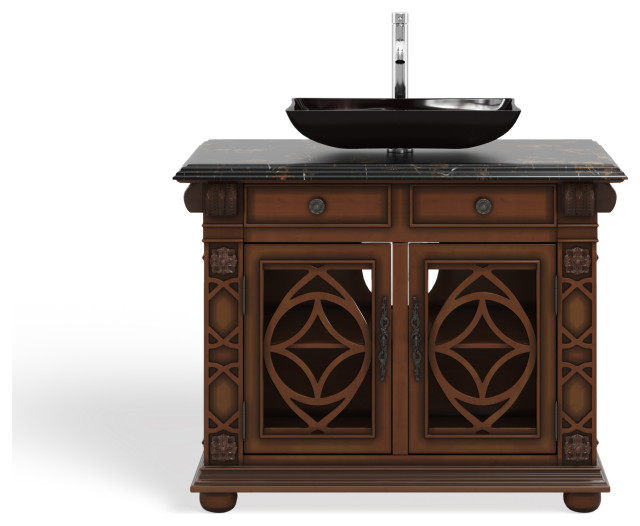 The Ludlow Bathroom Vanity, Cherry, 42", Single Sink, Freestanding