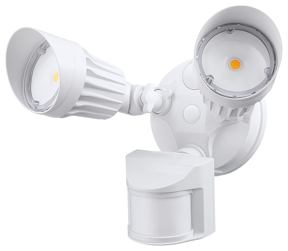 LED Security Light, 3000K, Adjustable Settings, White