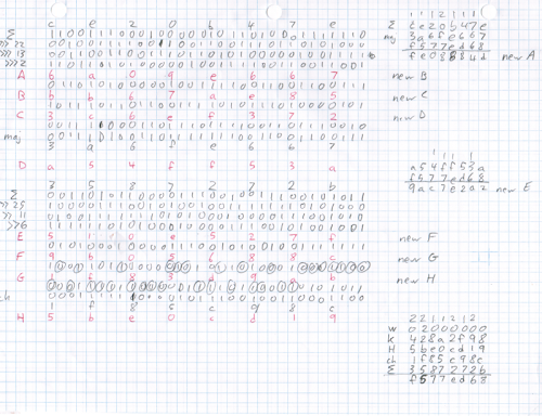 A pencil-and-paper round of SHA-256