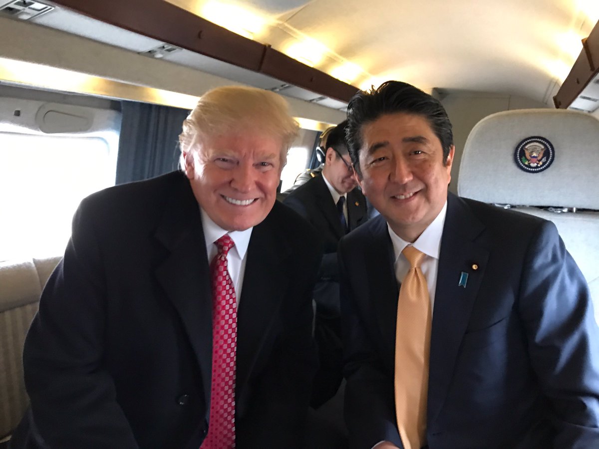 トランプ「思わずシンゾーにハグしてしまった/// 最高の友情を育んだよ！」