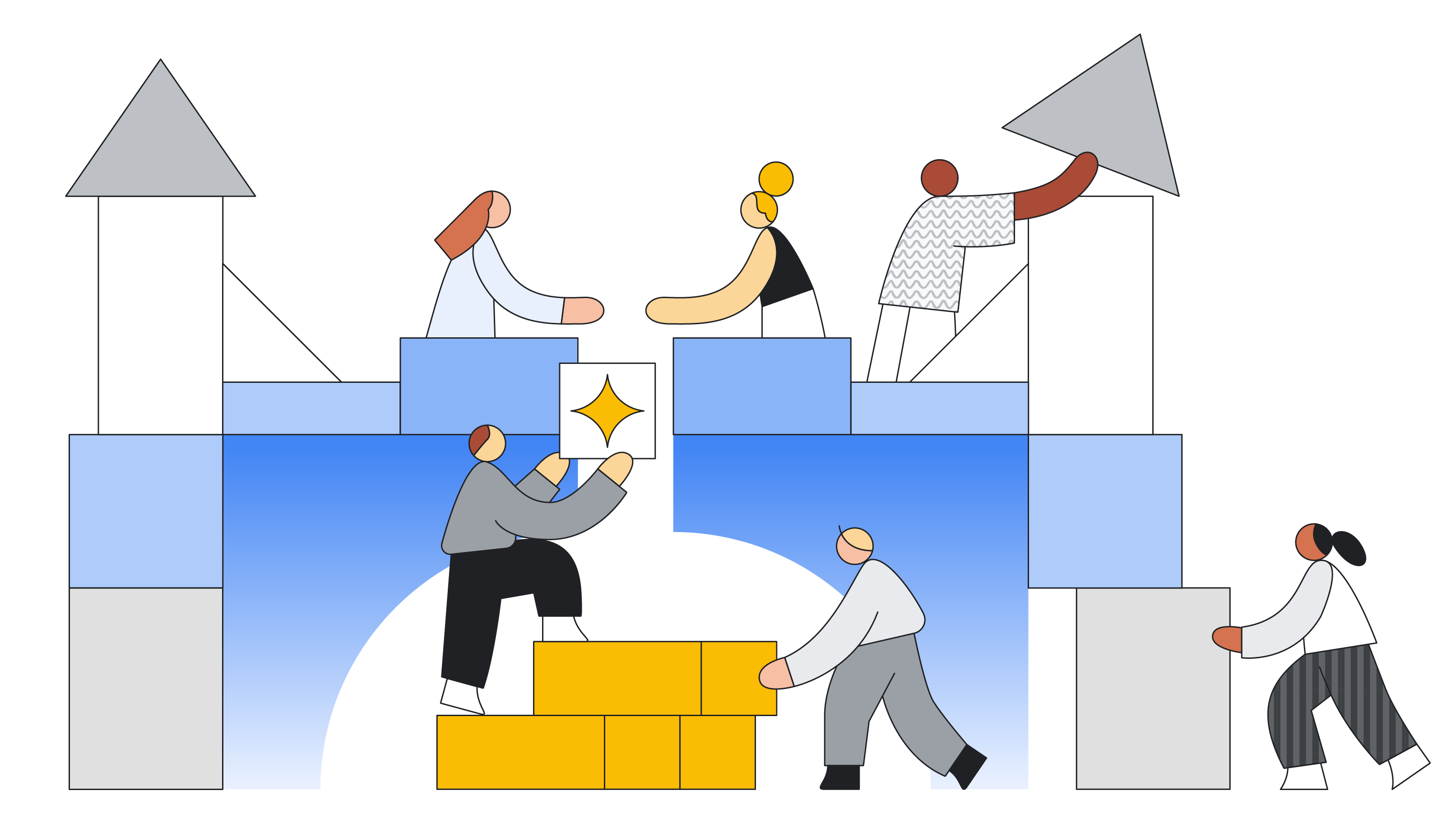 Illustration of people collaborating